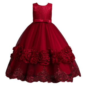 女童长款晚礼服新款设计正式生日派对礼服童装正式礼服婚礼 - Product Image 1