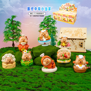 Figuras Coleccionables de Cerditos Maestros Cocineros de Yu Mo Craft, Caja Sorpresa, Adornos Decorativos para Escritorio, Regalo - Product Image 1