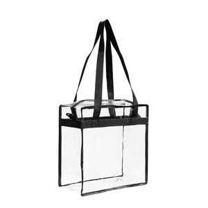 Sac à bandoulière transparent personnalisé avec fermeture éclair, sac <span class=keywords><strong>de</strong></span> messager, sac à main transparent approuvé pour les stades avec sangle réglable - Product Image 4