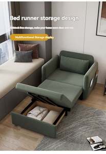 2025 गीडो गर्म छोटे एकल फोल्डेबल सोफे के साथ भंडारण लिविंग रूम परिवर्तनीय सोफे बिस्तर - Product Image 6
