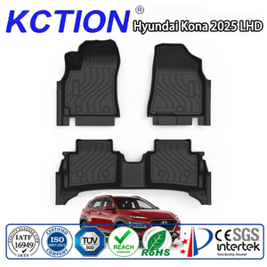KCTION Tappetini Auto OEM Completi, Inodore, Impermeabili, di Lusso per <span class=keywords><strong>Hyundai</strong></span> <span class=keywords><strong>Kona</strong></span> 2025, Tappetini 3D per Tutte le Stagioni - Product Image 1