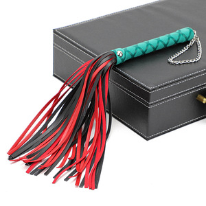 BDSM เฆี่ยนสีดำแดงแส้วินัยเฆี่ยนสำหรับผู้ใหญ่ - Product Image 3