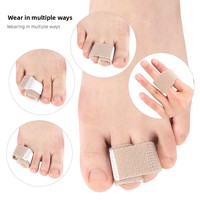 Correcteur d'hallux valgus pour hommes et femmes, utilisation jour/nuit, en nylon confortable, avec bande de tissu pour orteils superposés
