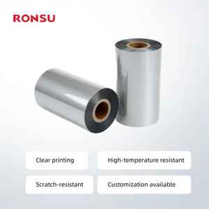 <span class=keywords><strong>Ruban</strong></span> d'impression de codes à barres d'étiquettes de <span class=keywords><strong>film</strong></span> de transfert de résine étanche résistant aux rayures et à l'usure pour imprimante d'étiquettes de codes à barres - Product Image 2