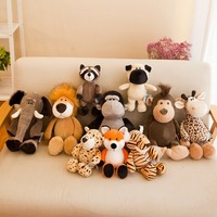 Poupée en tissu personnalisable avec logo, Lion, Éléphant, en polypropylène, Modèle animal de la forêt, Divers animaux en peluche