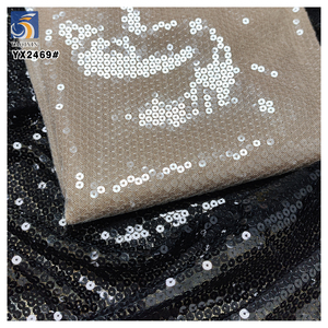 Vải ren thêu pha lê 5mm, chất liệu polyester 300gsm, kiểu dáng váy cưới châu Âu, xuất xứ nhà máy YX265 - Product Image 4