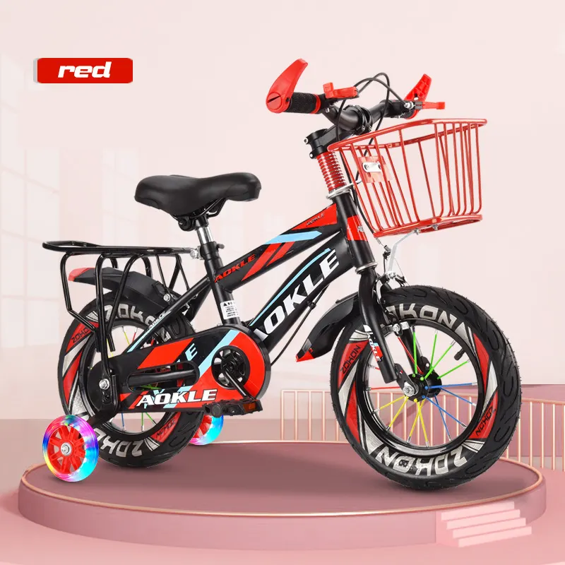 Nouveau vélo rouge 14 pouces pour enfants de 3 à 10 ans, vélo léger pour garçons et filles 14 pouces 16 pouces 20 pouces poussette vélo pour enfants