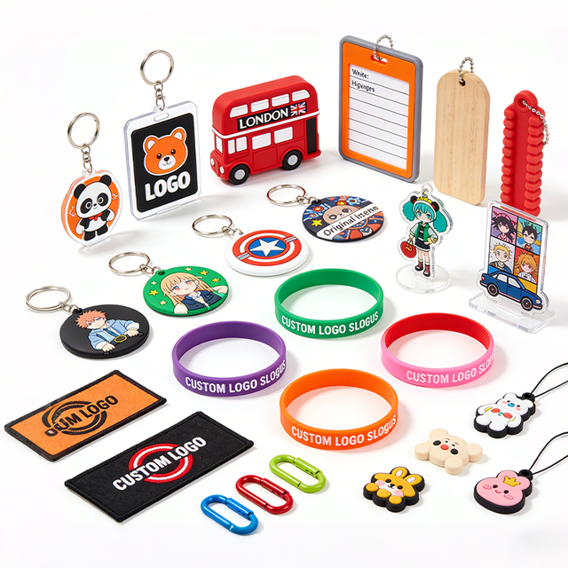 Wholesale Custom Logo Keychain Set, Soft PVC Cartoon Keychain Bulk Promotion Gift for Event Giveaway