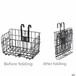 Cesta plegable extraíble para <span class=keywords><strong>bicicleta</strong></span> delantera de acero inoxidable de fábrica directa, cesta fuerte para <span class=keywords><strong>bicicleta</strong></span> - Product Image 2