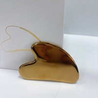 DAHUI Nouveau Masseur Gua Sha Personnalisé avec Logo Outil Facial et Corporel en Acier Inoxydable Guasha Rouleau de Jade Pierre Gua Sha Forme de Cœur Ensemble