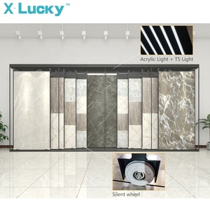 Lucky Custom Showroom Decoration Glass Display Cabinet <strong>Store</strong> <strong>Shop</strong> Online Showroom Paint Rack Floor <strong>Tile</strong> Rack - Product Image 6