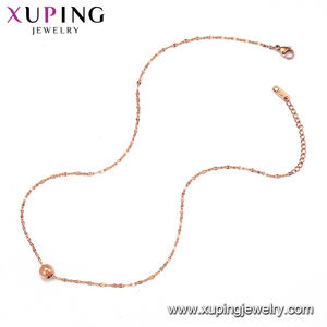 46348 <span class=keywords><strong>Xuping</strong></span> rosa di modo placcato oro perla di colore regali di vendita caldi della collana del pendente - Product Image 4