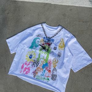 Camiseta Corta Holgada de Estilo Vintage con Hombros Caídos, 100% Algodón, Tejida, Ecológica, con Logotipo Personalizado, Impresión Digital y Dobladillo Cortado - Product Image 6