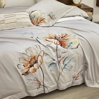 Ensemble de taies d'oreiller brodées en coton 100% à haute densité de fils, populaires, douces, respirantes, de luxe, 200TC 300TC pour villa