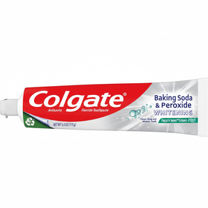 Dentifrice blanchissant Colgate bicarbonate de soude et peroxyde, Frosty Mint Stripe - 6.0 onces disponibles à la vente en gros Packs - Product Image 1