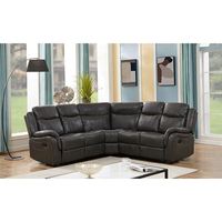 Luxuriöses Leder-Ecksofa mit Elektrischer Liegefunktion Ausziehbar für Villen Modernes Design Komfortable Wohnzimmermöbel mit USB-Anschluss
