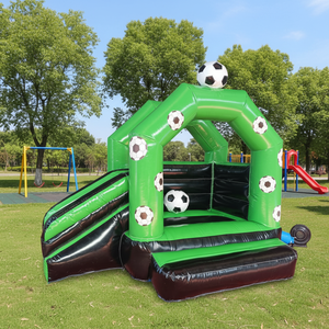 Springkasteel Voetbal 2,5m*3,5m*3m Opblaasbaar Huis Springkasteel Springbal Voetbalkasteel met Lucht voor Kinderen - Product Image 4