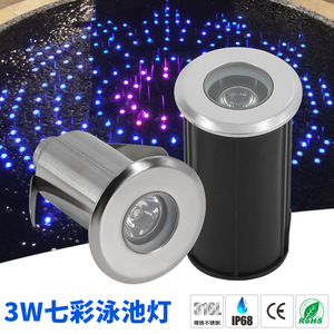 1 Wát mini <span class=keywords><strong>LED</strong></span> ánh sáng dưới nước <span class=keywords><strong>IP68</strong></span> đánh giá 316L thép không gỉ cho hồ bơi & AO trắng ấm với màu xanh phát ra màu 3 Wát điện - Product Image 6