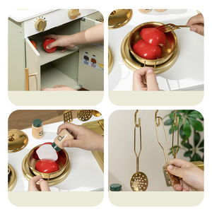 Jouets de <span class=keywords><strong>cuisine</strong></span> en bois pour jeux d'imitation, ensemble de <span class=keywords><strong>cuisine</strong></span> avec robinet à eau circulante, jouet Montessori de style coréen, certifié CE CPC - Product Image 3