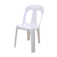Fauteuil en Plastique Monobloc Blanc Léger de Luxe à Prix Bas pour Extérieur, Événements, Villas et Jardins