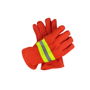 ถุงมือผ้าฝ้ายสีส้มกันไฟ ทนความร้อน ปรับแต่งได้จากโรงงาน AmpsafeX พร้อมปลายแขนแบบเรียว - Product Image 1