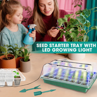 2 Packs 80 Cellules Kit de Plateau de Semis avec Plateau de Démarrage de Semences Légères avec Dôme d'Humidité Kit de Démarrage de Plantes d'Intérieur
