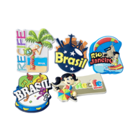 Logo personnalisé Aimant de réfrigérateur 2D 3D Aimant de réfrigérateur en PVC souple Ville touristique européenne Paris Allemagne Cadeau promotionnel