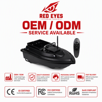 Bateau à appâts GPS RED EYES CF18, télécommande 600M, alimentateur de pêche, capacité de charge 2kg, double moteur, retour automatique, bateau intelligent pour la pêche