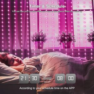Smart <b>Curtain</b> <b>Lights</b> 6.6 x 9.8Ft, 16 Million RGB Colors APP Voice Control LED <b>Curtain</b> String <b>Lights</b> for Window Christmas Home - Product Image 4