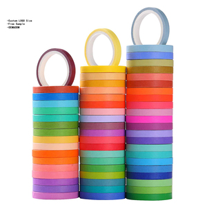 Bán buôn sáng tạo diy phong cách mới cầu vồng màu rắn masking <span class=keywords><strong>tape</strong></span> văn phòng dính trang trí tay tài khoản dán - Product Image 3