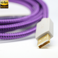 Cable de Datos USB-B 2.0 YIVO XSSH GT2 NCF Alpha OCC de Cobre, Cable DAC de Alta Fidelidad Plateado para Micrófono y Monitor