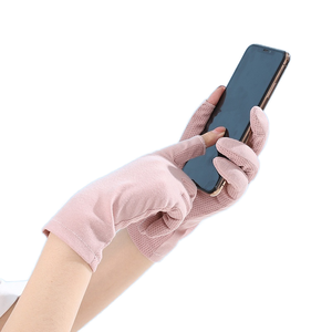 Guantes de Verano para Mujer, Lisos, de Dedo Completo, de Algodón/Spandex/Nylon, con Detección Táctil, Antideslizantes, para Ciclismo, Trabajo Diario - Product Image 1