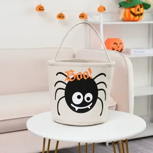 Bolsa de Lona Personalizada para Dulces de Halloween, con Monograma, para Regalos de Fiesta - Product Image 6