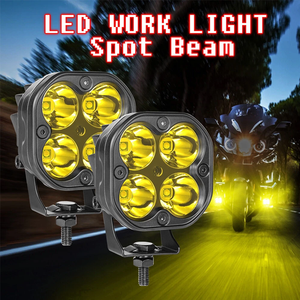 <span class=keywords><strong>Led</strong></span> phía trước bốn-mắt làm việc ánh sáng 3inch 40 Wát đèn sương mù màu vàng/trắng vuông siêu sáng cho jeep SUV 4x4 máy kéo - Product Image 5