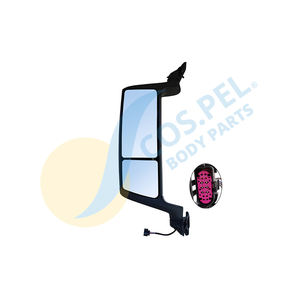 Rétroviseur gauche neuf pour camions, partie de carrosserie noire - Product Image 1