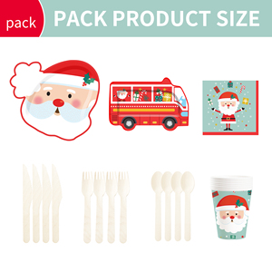 DAMAI Christmas Party Supplies Father Christmas Paper Plates Napkins Xmas Gnome Party Disposable Tableware Set Decorations - Product Image 6