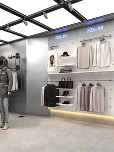 Commercio all'ingrosso di abbigliamento da uomo negozio di Interior Design a parete abbigliamento espositore per negozio di abbigliamento