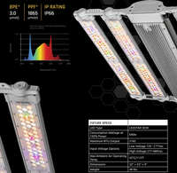 Lampe de culture LED Aries Pro 640W à spectre complet PPE3.0, barre large pour la floraison, garantie 5 ans, IP66, ETL, DLC, éclairage pour plantes