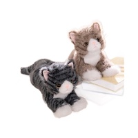 Peluche chaton réaliste, chat orange, chat gris tabby, cadeau pour enfants, rembourrage en coton PP, 31cm-50cm