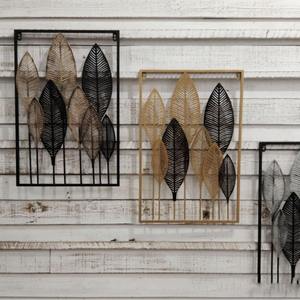 Arte del hierro nórdico hoja colgante de pared personalizado moderno minimalista Metal hogar pared decoración creativa sala de estar adorno de pared al por mayor - Product Image 4