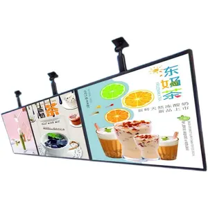 Lampu kustom kotak Makanan Cepat kafe Menu Led papan Menu iklan untuk restoran Menu pesanan kotak cahaya makanan kotak lampu iklan