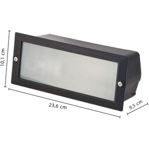 Luz Empotrable para Escalones Velamp Is720 E27, Plástico Negro, IP54, Luz para Caminos - Product Image 3