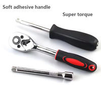 Jeu de 46 clés kit de réparation et d'entretien automobile quincaillerie boîte à outils noire