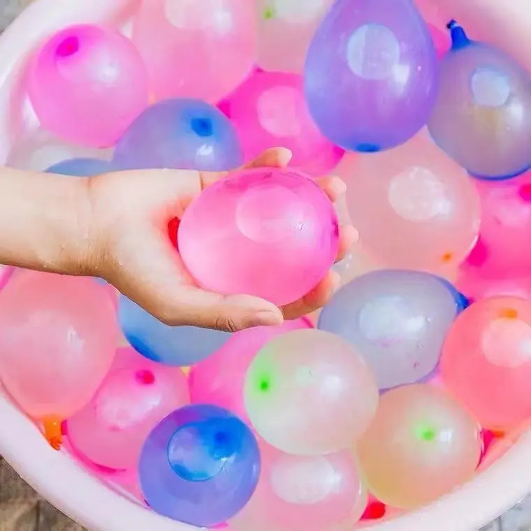 Nuevo Material globo Bola de agua 3 pulgadas 111 Uds 3 paquetes de globos para agua globos multicolores para agua inflable