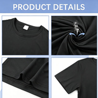 T-shirt de sublimation pour hommes, T-shirt noir personnalisé, T-shirt en gros pour sublimation, livraison gratuite, T-shirts de sublimation personnalisables