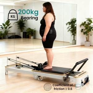 <span class=keywords><strong>Reformer</strong></span> de <span class=keywords><strong>Pilates</strong></span> Plegable de Aluminio Resistente a la Oxidación ONEMAX, Carro Deslizante Silencioso, Alta Capacidad de Carga de 200 kg, Fácil de Guardar - Product Image 6