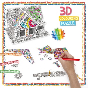 Großhandel Handgefertigtes Lernspielzeug DIY Malen 3D-Papierpuzzle-<span class=keywords><strong>Sets</strong></span> für Kinder & Erwachsene EN71-Zertifiziert Alter 5-13 51-100 Teile - Product Image 4