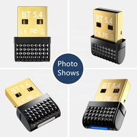 USB BT5.4 Computer Adapter Plug & Play Mini EDR/BLE Dongle Receiver & Transmitter Black ABS Material A2DP Support 10-20m 3Mbps