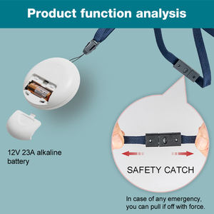 Zogin Sistema de alarma de seguridad para el hogar inalámbrico portátil Hogar para ancianos SOS Enfermería Sistema de llamadas inalámbricas - Product Image 4