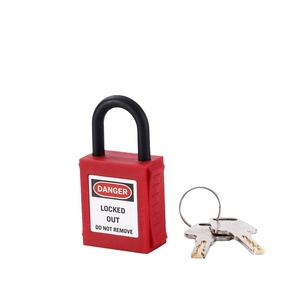 Grillete de llave de plástico de nailon de 25mm de <span class=keywords><strong>China</strong></span> en varios colores Candado de seguridad de lote industrial a buen precio - Product Image 1